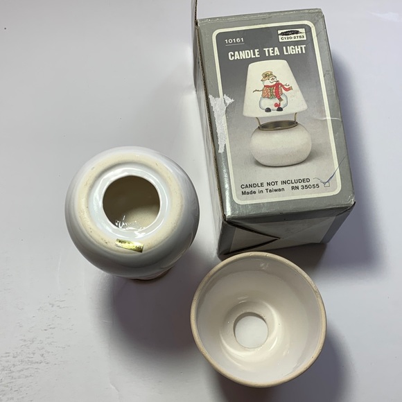 Festive Snowman Candle Tea Light Holder - Picture 3 of 4